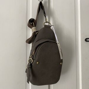 NWT earthtone PETA approved eco-friendly cross body style every day bag